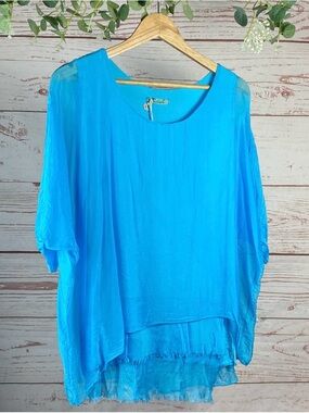 Bella Amore Bright Turquoise Satin Shell